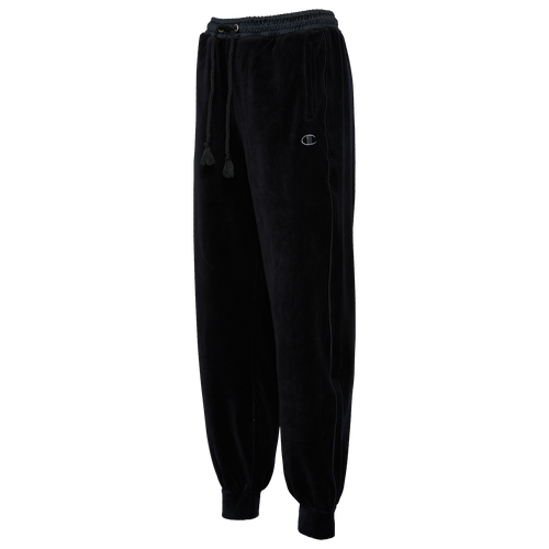 CHAMPION WOMENS CHAMPION SATIN TRIM VELOUR JOGGERS