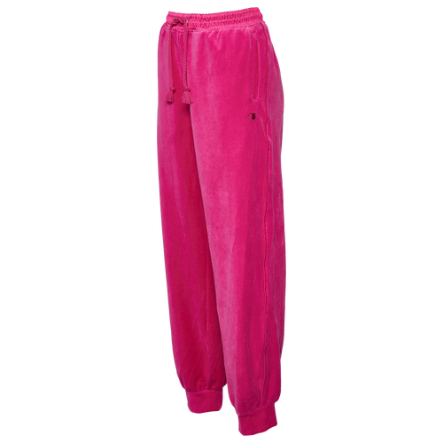 

Champion Womens Champion Satin Trim Velour Joggers - Womens Pink Size XS