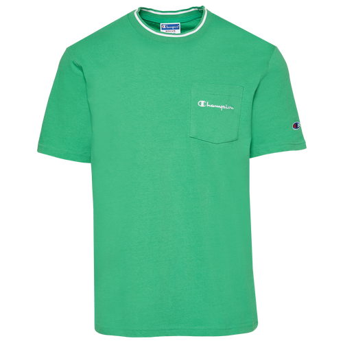 

Champion Mens Champion Pocket T-Shirt - Mens Green/White Size XL