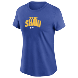 Women's - Nike Core Cotton T-Shirt - Royal Blue/White/Yellow