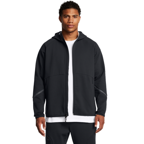 

Under Armour Mens Under Armour Unstoppable Fleece Grid Full-Zip - Mens Black/Black Size XL