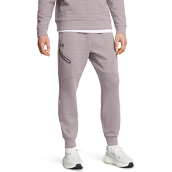 Men's - Under Armour Unstoppable Fleece Grid Joggers - Tetra Grey/Black