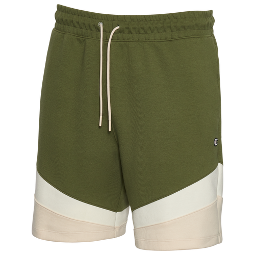 

Champion Mens Champion Tech Fleece Shorts - Mens Cargo Green/Chalk/Sandstorm Size M