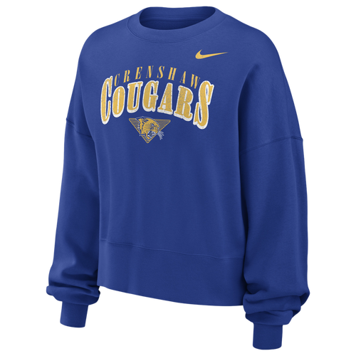  - Nike Phoenix OS Fleece Crew - Game Royal/Yellow