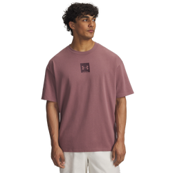 Men's - Under Armour Heavyweight Oversized T-Shirt - Maroon Mist/Maroon Mist