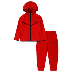 Boys' Preschool - Nike Tech Fleece Full-Zip Set - University Red/Black