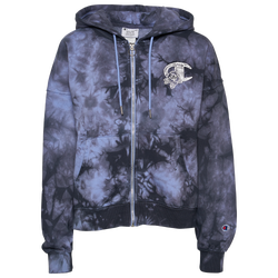 Women's - Champion Classic Fleece Full Zip Hoodie - Galaxy Dye/Charm Blue