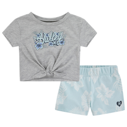 Girls' Infant - Hurley T-Shirt Shorts 2 Piece Set - Blue