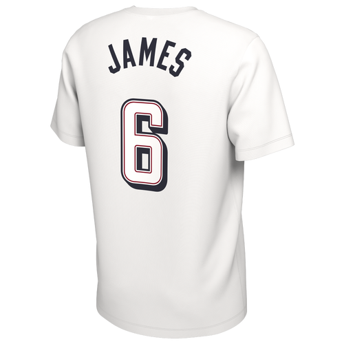 

Nike Mens Lebron James Nike USAB Olympic Player Name & Number T-Shirt - Mens White/Navy/Red Size M