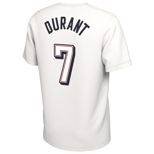 

Nike Mens Kevin Durant Nike USAB Olympic Player Name & Number T-Shirt - Mens White/Red/Navy Size S