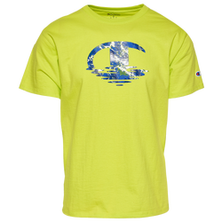 Men's - Champion Classic Ripple Script T-Shirt - Sweet Green