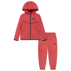 Boys' Preschool - Nike Psb Tech Fleece Full Zip Set - Red/Black