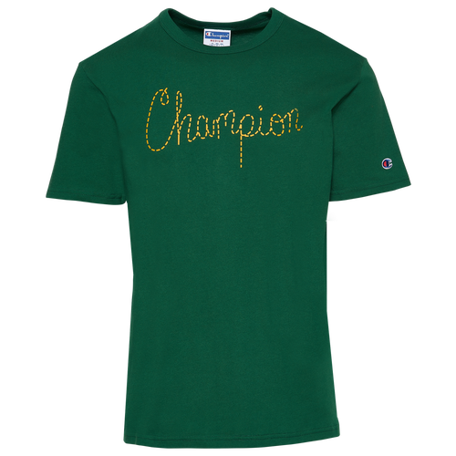 

Champion Mens Champion Varsity T-Shirt - Mens Green/Yellow Size M