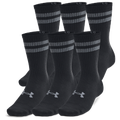 Under Armour Essential 6 Pack Crew Socks - Under Armour White/Black
