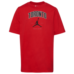 Boys' Grade School - Nike NBA Jordan Cities Short Sleeve T-shirt  - Red/Black