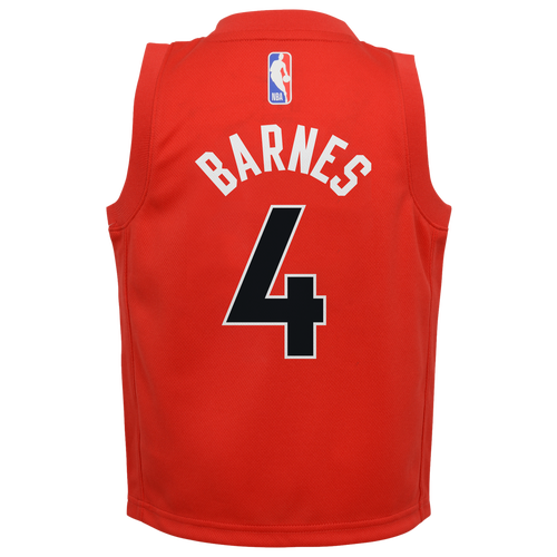 Outerstuff Boys Scottie Barnes Raptors Icon Replica Jersey Boys Infant Black Red Size 24MO