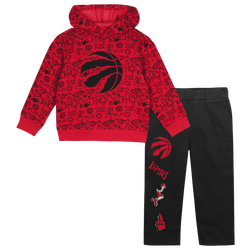 Boys' Preschool - Nike Raptors Give-And-Go Fleece Set  - Black/Red