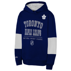 Boys' Grade School - Mitchell & Ness Maple Leafs Retro Fleece Hoodie - Blue/White