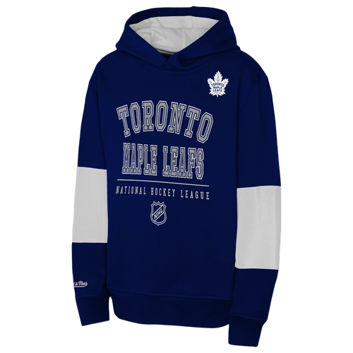 Boys Toronto Maple Leafs Mitchell Ness Maple Leafs Retro Fleece Hoodie Boys Grade School Blue White Size M