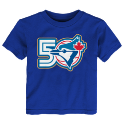 Boys' Toddler - Outerstuff Blue Jays 50th Season Short Sleeve T-Shirt  - Royal/White