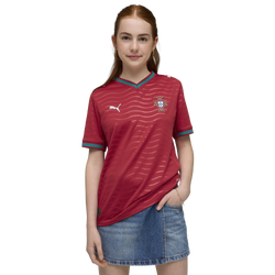 Boys' Grade School - PUMA Portugal Home Replica Jersey  - Club Red/Green Lagoon