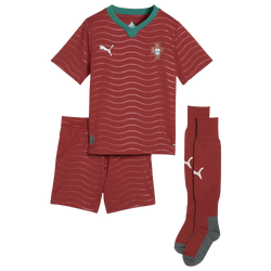 Boys' Preschool - PUMA Portugal Home Minikit  - Club Red/Green Lagoon