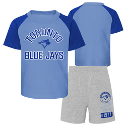 Boys' Grade School - Outerstuff Blue Jays Ground Out Ballers T-Shirt  - White/Blue