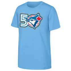 Boys' Grade School - Outerstuff Blue Jays 50th Season Short Sleeve T-Shirt  - Light Blue/White