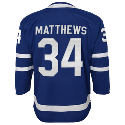 Boys' Grade School - Outerstuff Maple Leafs Premier Home Jersey-Matthews - Blue/White