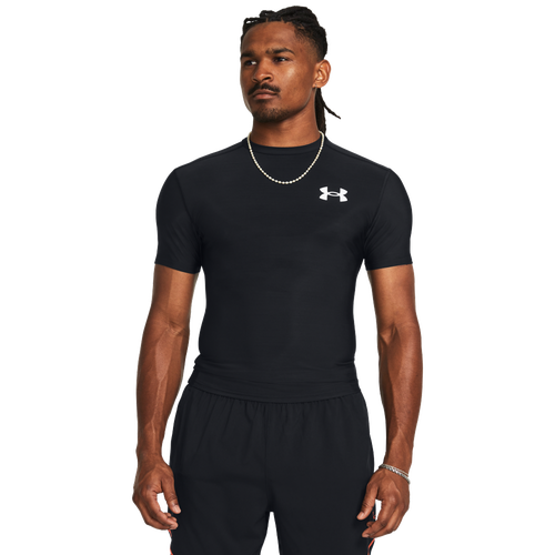 

Under Armour Mens Under Armour Heatgear OG Compression Short Sleeve - Mens Black/White Size S