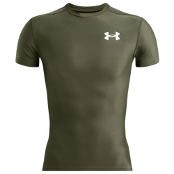 Men's - Under Armour Heatgear OG Compression Short Sleeve - Marine Od Green/White