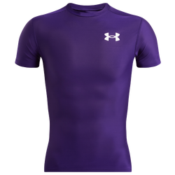 Men's - Under Armour Heatgear OG Compression Short Sleeve - Purple/White