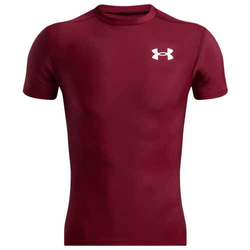 

Under Armour Mens Under Armour Heatgear OG Compression Short Sleeve - Mens Cardinal/White Size M