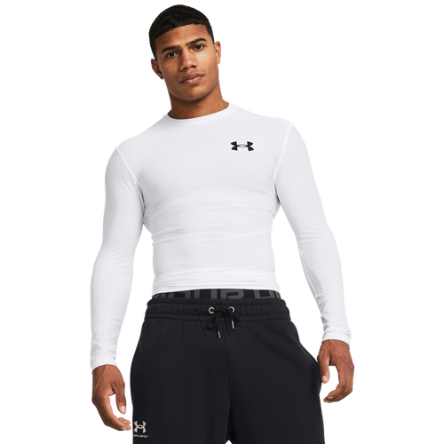 

Under Armour Mens Under Armour Heatgear OG Compression Long Sleeve - Mens White/Black Size S