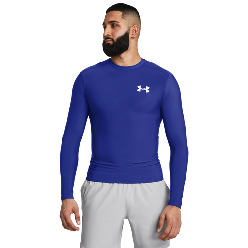 

Under Armour Mens Under Armour Heatgear OG Compression Long Sleeve - Mens White/Royal Size S