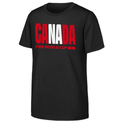 Boys' Grade School - Outerstuff Canada Flag Wordmark T-Shirt  - Black/Red