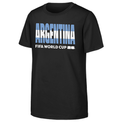 Boys' Grade School - Outerstuff Argentina Flag Wordmark T-Shirt  - Black/Blue