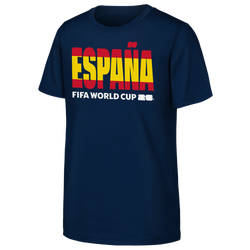 Boys' Grade School - Outerstuff Spain Player Flag Wordmark T-Shirt  - Navy/Yellow