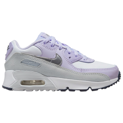 Girls' Preschool - Nike Air Max 90  - Violet Frost/Metallic Silver/White