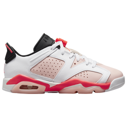 Girls' Grade School - Jordan Retro 6 Low - White/Atmosphere/Infrared