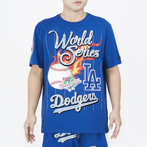 

Pro Standard Mens Pro Standard Dodgers Chrome T-Shirt - Mens Blue/White Size M