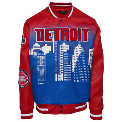 Men's - Pro Standard Pistons Remix Varsity Jacket - Red/Red