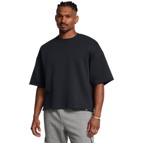 

Under Armour Mens Under Armour Icon Fleece Short Sleeve Crew - Mens Black/Black Size XS