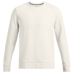 Men's - Under Armour Unstoppable Fleece Grid Crew - Summit White/Black