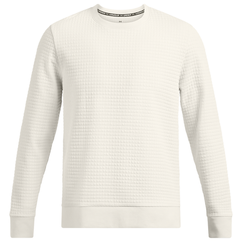 

Under Armour Mens Under Armour Unstoppable Fleece Grid Crew - Mens Summit White/Black Size S