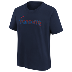 Boys' Grade School - Nike Blue Jays City Connect Wordmark T-Shirt  - Midnight Navy