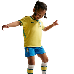 Boys' Grade School - Nike Brasil Dri-Fit Stadium Home Kit  - Canary/Green
