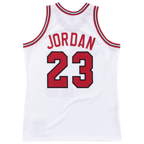 

Mitchell & Ness Mens Michael Jordan Mitchell & Ness Bulls Authentic Jersey - Mens White/Red Size S