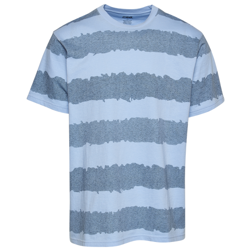 

CSG Mens CSG Easy Stripe T-Shirt - Mens Sky/Navy Size L