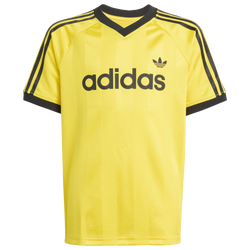Boys' Grade School - adidas Loose Jersey T-Shirt  - Black/Yellow